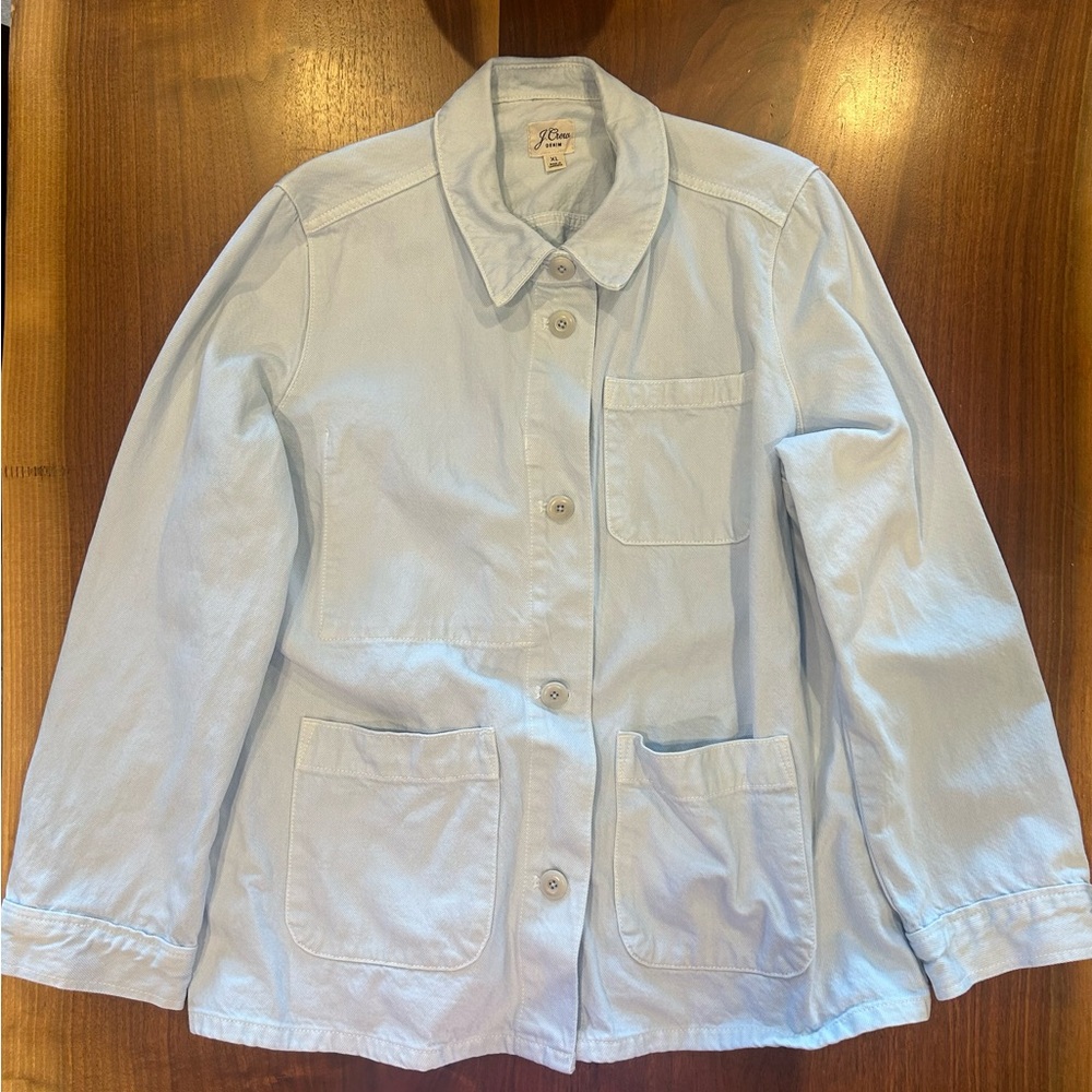 J. Crew Denim Jacket - perfect for fall, trendy chore jacket